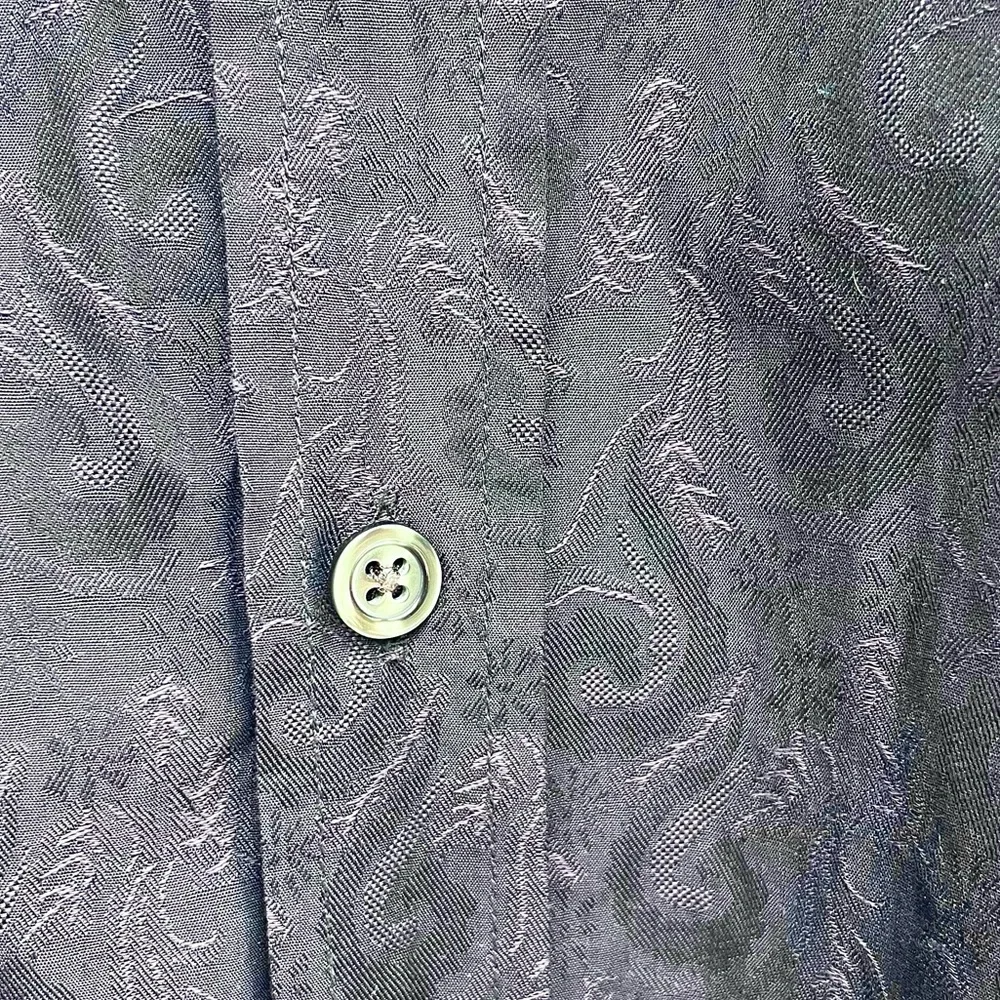 Black Paisley Men’s Hugo Boss Fitted Button Up Dress Shirt - Picture 8 of 8
